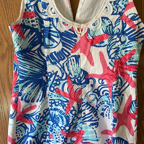 LillyPulitzer Resort White SheSheShellsJaniceShift - Picture 2 of 3